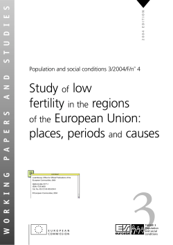 STUDY OF LOW FERTILITY IN THE REGIONS OF THE EUROPEAN