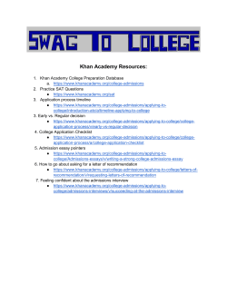 Khan Academy Resources