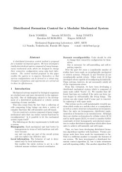 Distributed Formation Control for a Modular