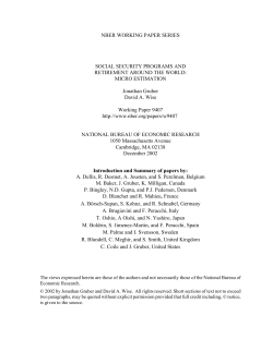 SOCIAL SECURITY PROGRAMS AND RETIREMENT AROUND