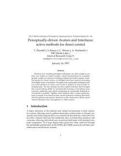 Perceptually-driven Avatars and Interfaces: active methods for direct