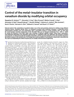 Control of the metal--insulator transition in vanadium dioxide by