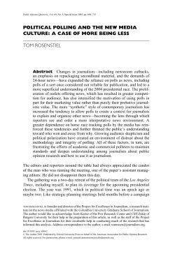 political polling and the new media culture: a