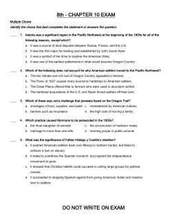8th - CHAPTER 10 EXAM DO NOT WRITE ON EXAM