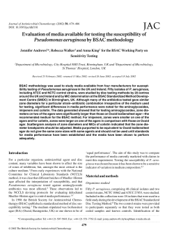 Evaluation of media available for testing the