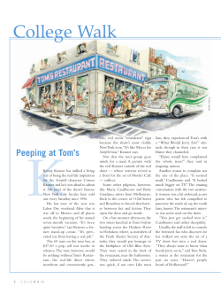 College Walk - Tom`s Restaurant