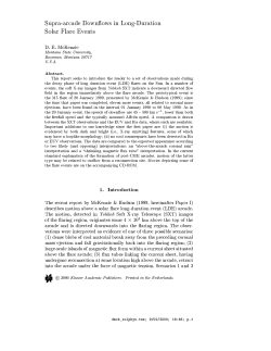 Supra-arcade Downflows in Long-Duration Solar Flare Events D. E.
