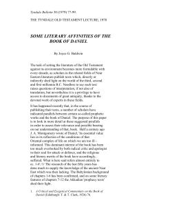 some literary affinities of the book of daniel