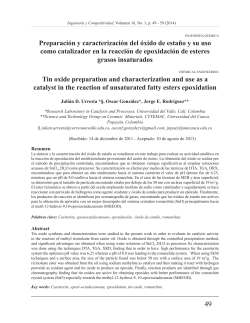 Preparaci&oacute;n y caracterizaci&oacute;n del &oacute;xido de