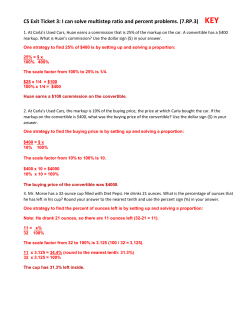 CS Exit Ticket 3: I can solve multistep ratio and
