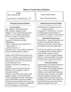 Johnny Tremain Story Organizer - SocialStudies-Wiki