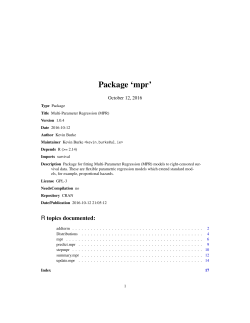 Package `mpr`