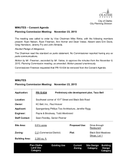 MINUTES - City of Olathe