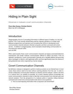 Hiding in Plain Sight