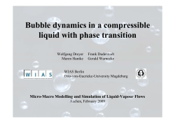 Bubble dynamics in a compressible liquid with phase transition