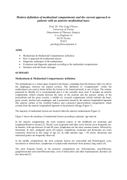 Modern definition of mediastinal compartments and the current