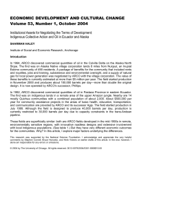 ECONOMIC DEVELOPMENT AND CULTURAL CHANGE Volume