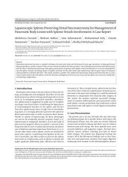 Laparoscopic Splenic-Preserving Distal Pancreatectomy for