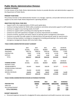 Public Works Administration Division