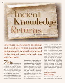 After 2,000 years, ancient knowledge and sacred texts containing