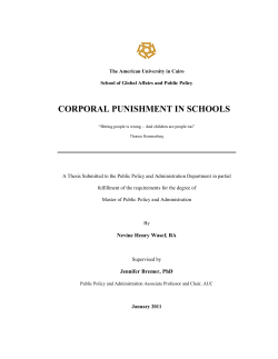 corporal punishment in schools - AUC DAR Home