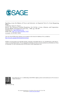 Signaling versus the Balance of Power and Interests: An Empirical