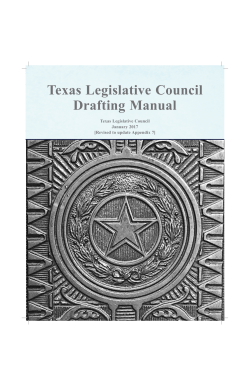 Texas Legislative Council Drafting Manual