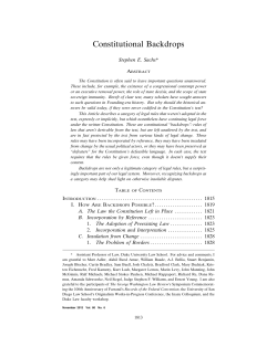 Constitutional Backdrops - The George Washington Law Review