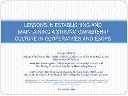 Cooperatives - Victoria University of Wellington