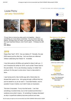 January - Louise Penny