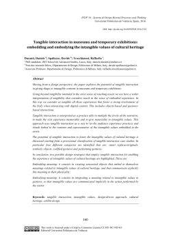 Tangible interaction in museums and temporary exhibitions