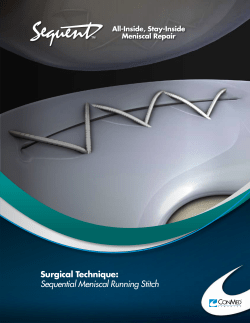 Sequential Meniscal Running Stitch