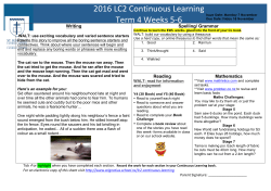 LC2 CLT4 Week 5-6 2016  - St Ignatius Catholic School