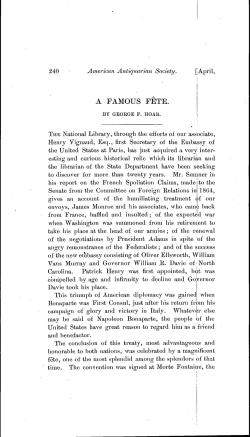 a famous fete. - American Antiquarian Society
