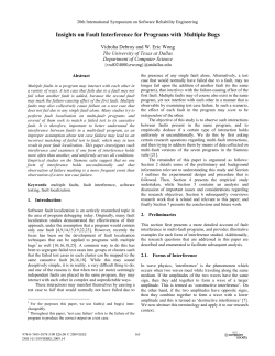 Insights on Fault Interference for Programs with Multiple Bugs