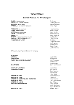 the antipodes - Shakespeare`s Globe