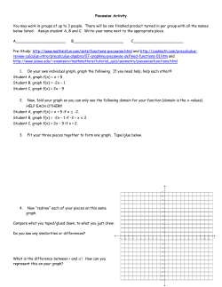 Piecewise Activity You may work in groups of up to 3 people. There