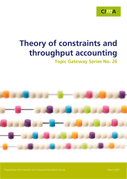 Theory of Constraints and Throughput Accounting