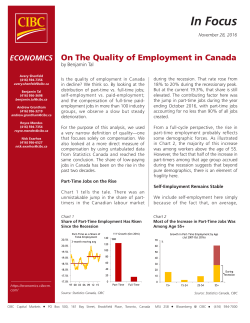 On the Quality of Employment in Canada
