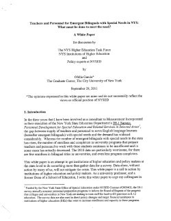 Teachers and Personnel for Emergent Bilinguals