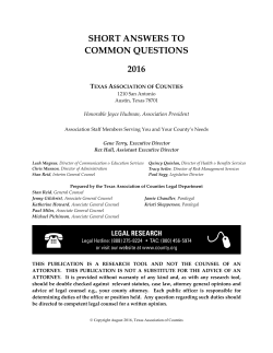 SHORT ANSWERS TO COMMON QUESTIONS 2016