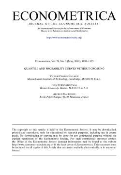 Quantile and Probability Curves Without Crossing