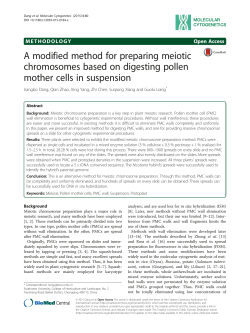 A modified method for preparing meiotic chromosomes based on