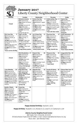 January 2017 Liberty County Neighborhood Center