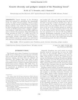 Genetic diversity and pedigree analysis of the Finnsheep breed