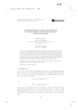 DIFFERENTIABILITY-FREE CONDITIONS ON THE FREE