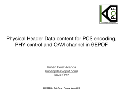 Physical Header Data content for PCS proposal