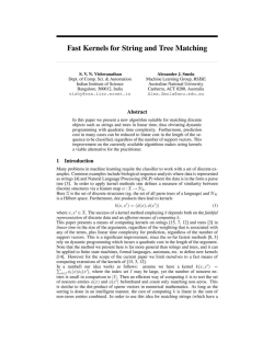 Fast Kernels for String and Tree Matching