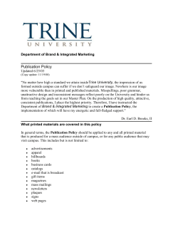 Publication Policy - Trine MyPortal