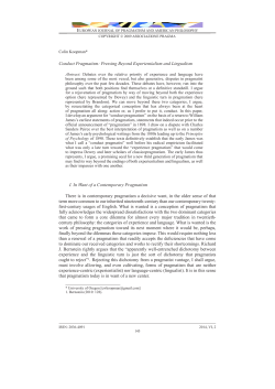 Conduct Pragmatism - European Journal of Pragmatism and